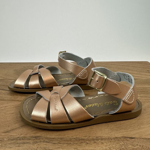 Neu kleine Kinder Salzwasser Sandalen klassische wasserdichte Leder Sandalen Größe 9 C - Bild 3 von 8