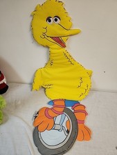Vintage 34" Sesame Street Big Bird Soft 3D Fabric Wall Hanging NURSERY DECOR