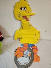 Vintage 34"  Sesame Street Big Bird Soft 3D Fabric Wall Hanging NURSERY DECOR