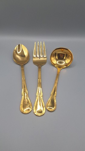 Hostess 3er Set Golden Milan von Home Concepts Ladel, Gabel, Löffel - Bild 1 von 11