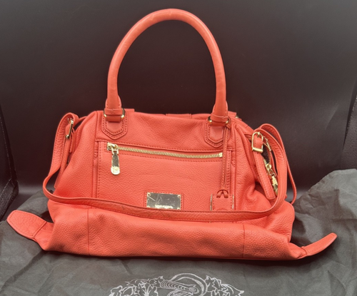 Vince Camuto leather salmon colored purse w/ shoulder strap - Picture 2 of 9