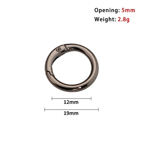 Spring Gate Rings O Rings Round Carabiner Snap Clip Trigger Keyring Buckle Clasp - Picture 38 of 69