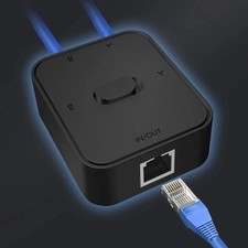RJ45 Gigabit Ethernet Splitter 1000Mbps LAN Network Internet 1 to 2 Out Adapter