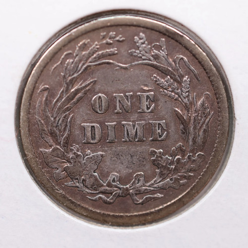 1909 Barber Silver Dime, Very Fine + Circulated Coin, Store Sale #DE658. - Picture 2 of 2