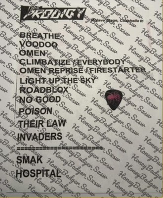 The Prodigy - Coachella 2025 Week 1 Stage Used Tour Guitar Pick
