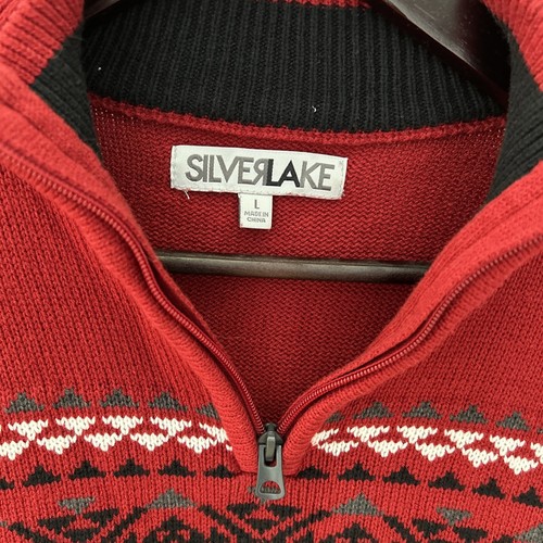 SilverLake Boy's Sweater Size L Young Men's Boys Special Occassion Sweater RED - Picture 3 of 4