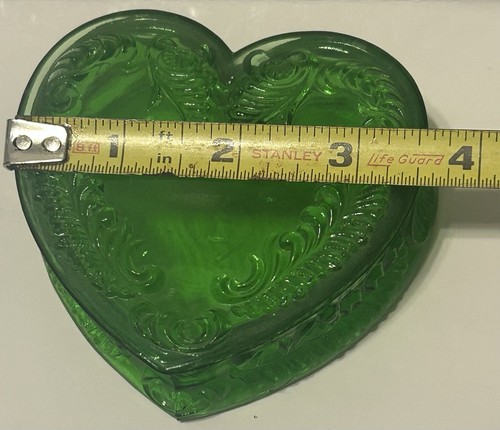 Degenhart Glas Grün Kunstglas Herzform Schmuck Schmuckschatulle - Bild 10 von 11