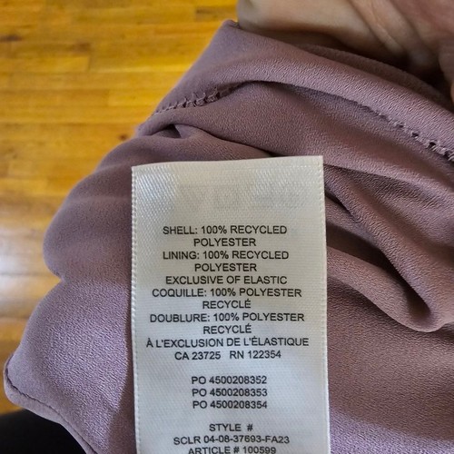 Women's Wilfred Lavender Ruffle Neck Mini Dress Size 4 - Picture 9 of 9