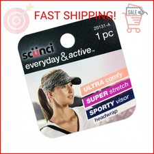 Scunci Sporty Visor Headwrap, Super stretchy and comfy, One Size, Assorted Color