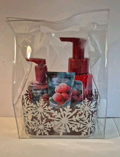 Neu Open Bath & Body Works Winter Cranberry 3-teiliges Geschenkset - Handseifen/Körpercreme - Bild 4 von 5