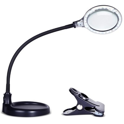 Brightech LightView Pro Flex 2 in 1 Magnifying Desk Lamp 2.25x Light Magnifier