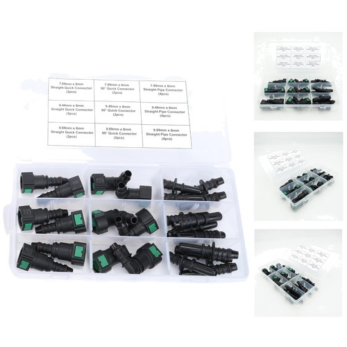 Durable Fuel Line Connector Kit, 24PCS Assorted Sizes - Prevents Cracks & Leaks - Bild 1 von 6