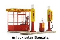 Artitec 14.182 - 1:160: Shell-Tankstelle, Bausatz, Unlackiert - Neu + Ovp