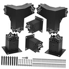 Pergola Bracket, 15°Slanted Roof Wall Mount Pergola Bracket 15° 3-Way Bracket