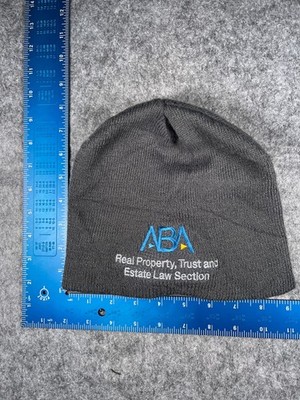 American Bar Association Beanie Toque Adult One Size Gray Knit 100% Acrylic