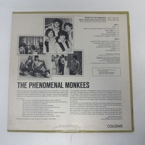 The Monkees More Of The Monkeys Vintage Vinyl LP 1967 Colgems Records Album - Picture 2 of 5