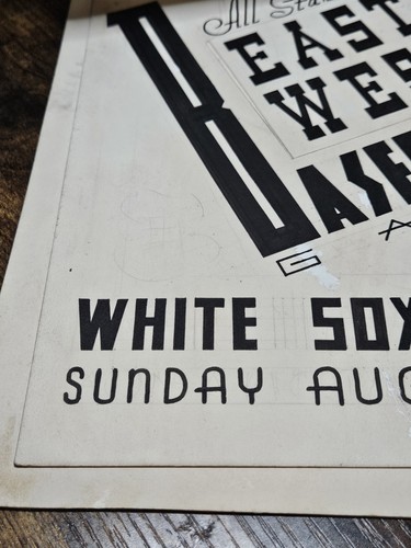 1939 Negro League East West All Star Baseball Program Design Proof White Sox - Picture 8 of 9