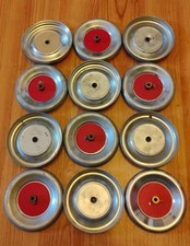 Gilbert Erector MH 3" Cadmium Plated Wheel Paper Center 3/8" Hub Lot of 12