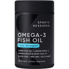 Triple Strength Omega-3 Fish Oil Burpless EPA...