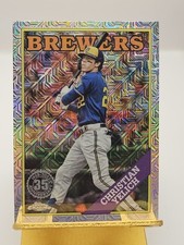 2023 TOPPS CHROME SERIES 1 SILVER PACK CHRISTIAN YELICH T88C-62 PARALLEL BREWERS