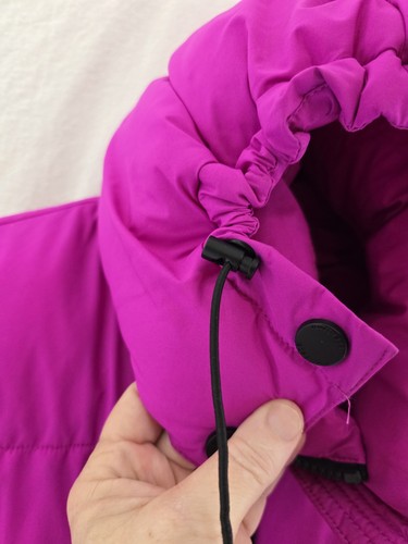 BCBG Paris Magenta Puffer Hooded Long Sleeve Jacket. Ladies Sz Large - Picture 6 of 11