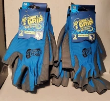 6 Pair Total Gorilla Grip Never Slip Gloves Fingerless Fits All