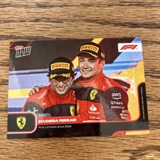 2022 TOPPS FORMULA ONE F1 CARD SCUDERIA FERRARI LECLERC SAINZ FINISH #2 In Hand