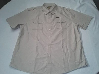 Rocawear Men s Khaki Beige Short Sleeve Button Up XL Safari NWT Y2K