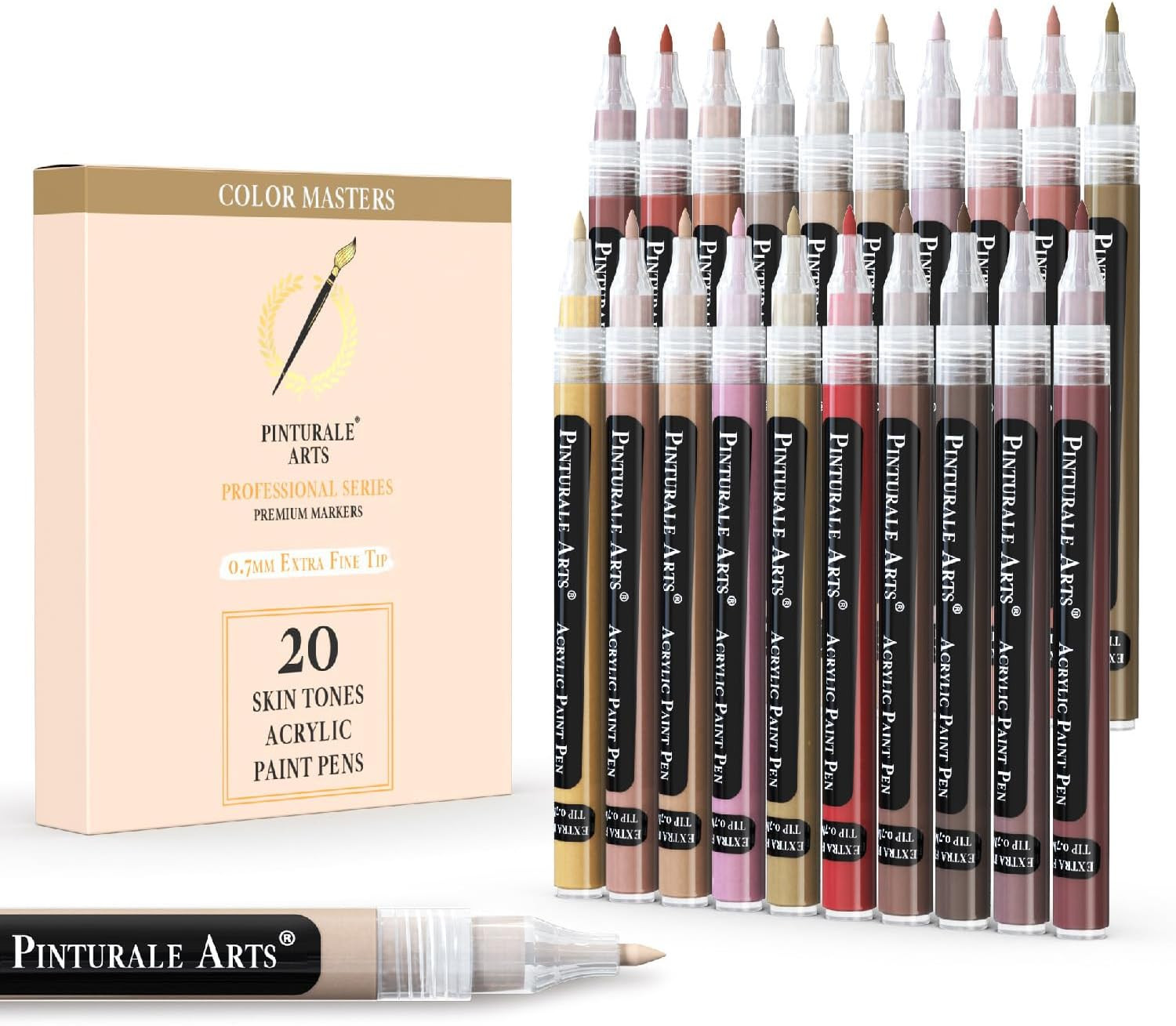 Skin Tone | Set 20 Skin Tone Paint Markers Fine Tip 0,7m