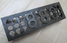 Rustic iron BRICK vent cover grill  Extraction Cover ANTIQUE IRON 9" x 3"