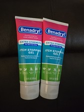 2 Benadryl GEL Extra Strength Itch stopping Gel 3.5 oz (F8)