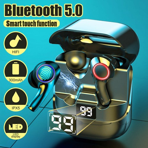 Wireless Earphone Earbuds Headphone For Sport Power Dispaly for Bluetooth 5.0 - Imagen 2 de 13