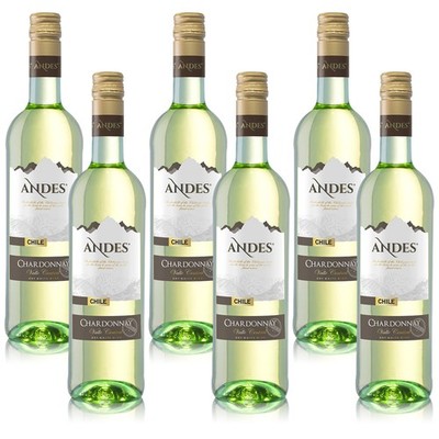 Andes Chardonnay, trocken, sortenreines Weinpaket (6x0,75l)