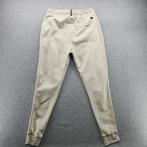 Tommy Hilfiger Sweatpants Mens Medium Beige Spell Out Flag Drawstring Tapered L - Bild 17 von 24