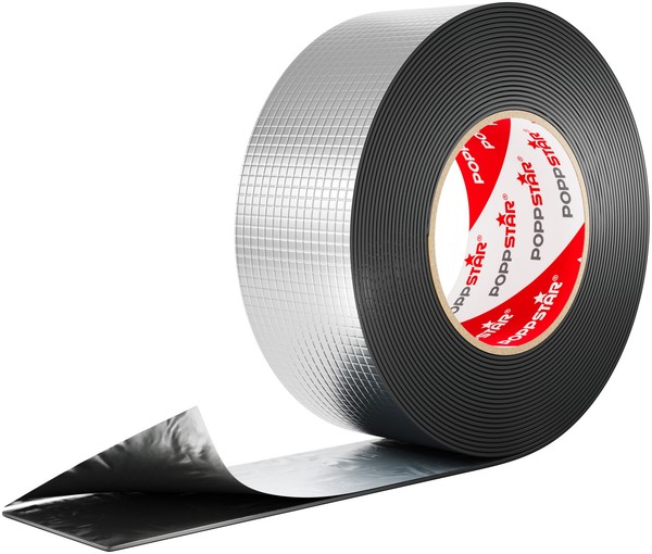 Poppstar Alu Butyl Klebeband (Alu Butylband Selbstklebend, 10M X 50Mm X 1,5Mm)-image