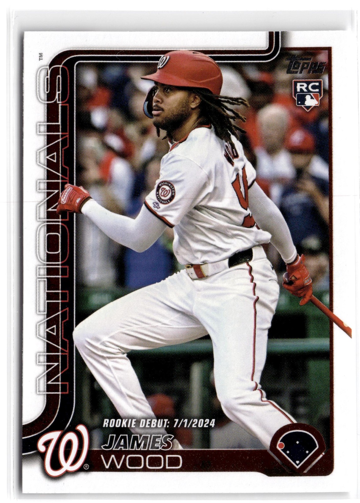 2025 Topps Update James Wood #US218 Rookie Debut Washington Nationals