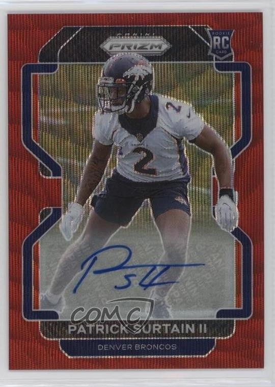 2021 Panini Prizm Red Wave /149 Patrick Surtain II #374 Rookie Auto RC