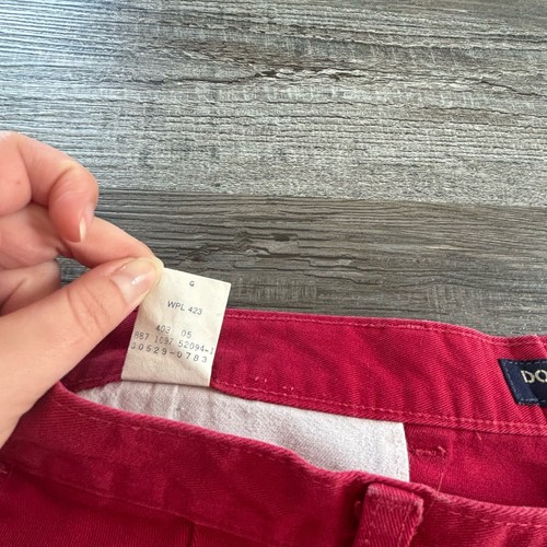 Vintage Y2K Dockers Khaki Shorts Vibrant Red Mens’ 36’ Waist Classic Fit 1990s - Picture 10 of 11