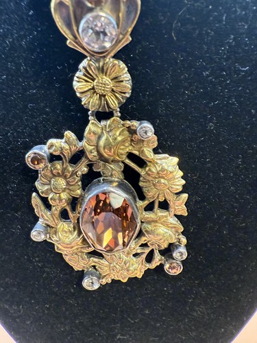 Vintage Echo Of The Dreamer Sterling Silver Statement Necklace Margaret Thurman - Picture 5 of 10