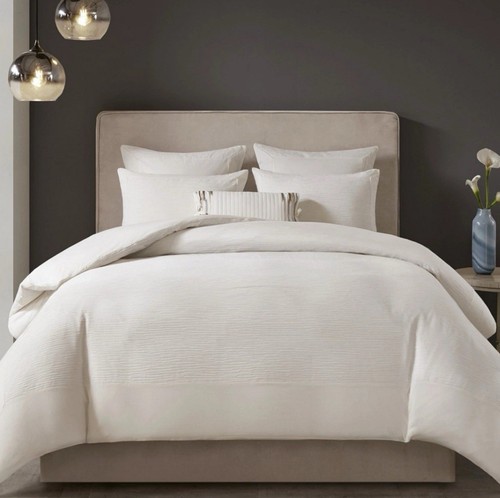 Natori Home Hanae KING Comforter & Shams Set Off White - $280 - Picture 2 of 6
