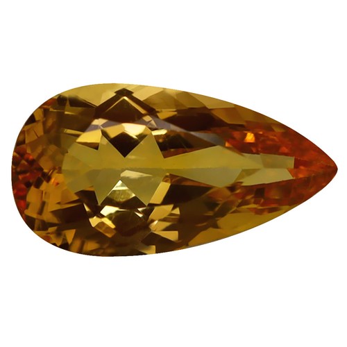 Pera certificata AIG 1,88 ct (10,73 x 5,75 mm) arancio giallo topazio imperiale - Foto 5 di 5
