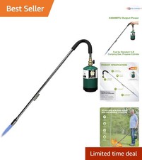 Propane Weed Torch Alloy Steel 24,000BTU Self-Igniting Outdoor Use