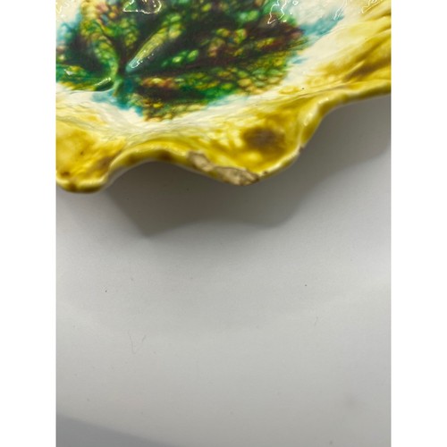 Vintage Majolika Blatt Schale Schmuck Süßigkeiten Schmuck Halter Made in Italy - Bild 3 von 6