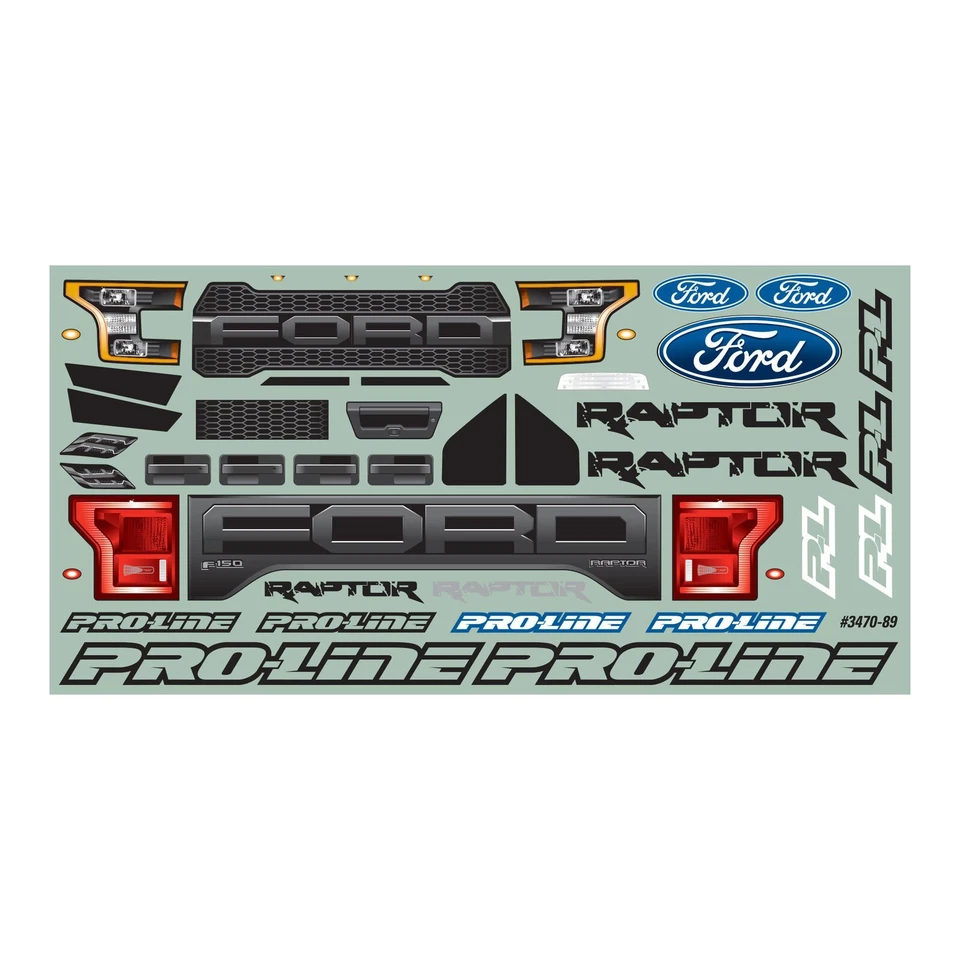 Pro-Line RC 1/10 2017 Ford F-150 Raptor Clear Body: Stampede PRO347000 - Image 3 of 3