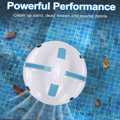 EU Plug Cordless Robotic Pool Cleaner Automatic Above Ground Pool Vacuum Fo OB - Picture 7 of 12
