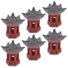  6 Pcs Gazebo Decoration Asian Garden Statue Miniature Creative Landscape