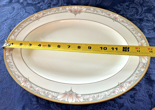 Noritake Barrymore Large 14"x10" Oval Platter Bone China #9737 - Picture 5 of 6