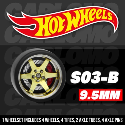 1/64 Scale CARLOMO ALLOY S BRAKES Real Rider Wheels Rims Tires Set for Hot - Picture 18 of 65