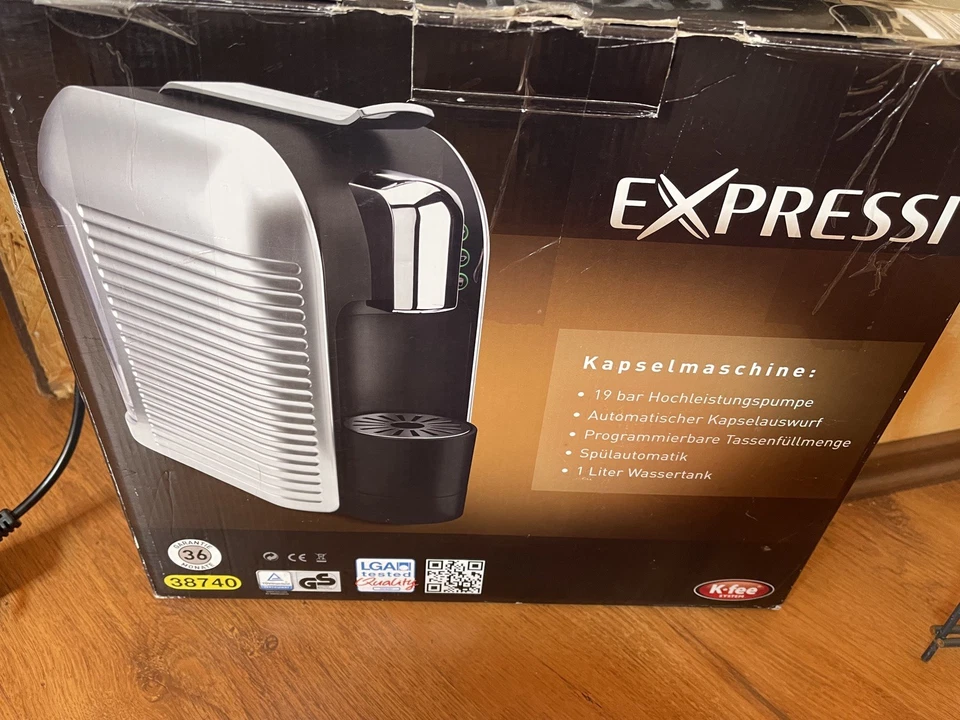 Expressi Kapsel Kaffeemaschine schöne Optik aber mit Fehler -ist was für Bastler - Bild 3 von 4