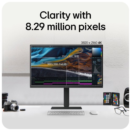 LG 27U730A-B 27" UHD 4K USB-C 60Hz 5ms Height Adjustable Monitor with Speakers - Picture 3 of 20